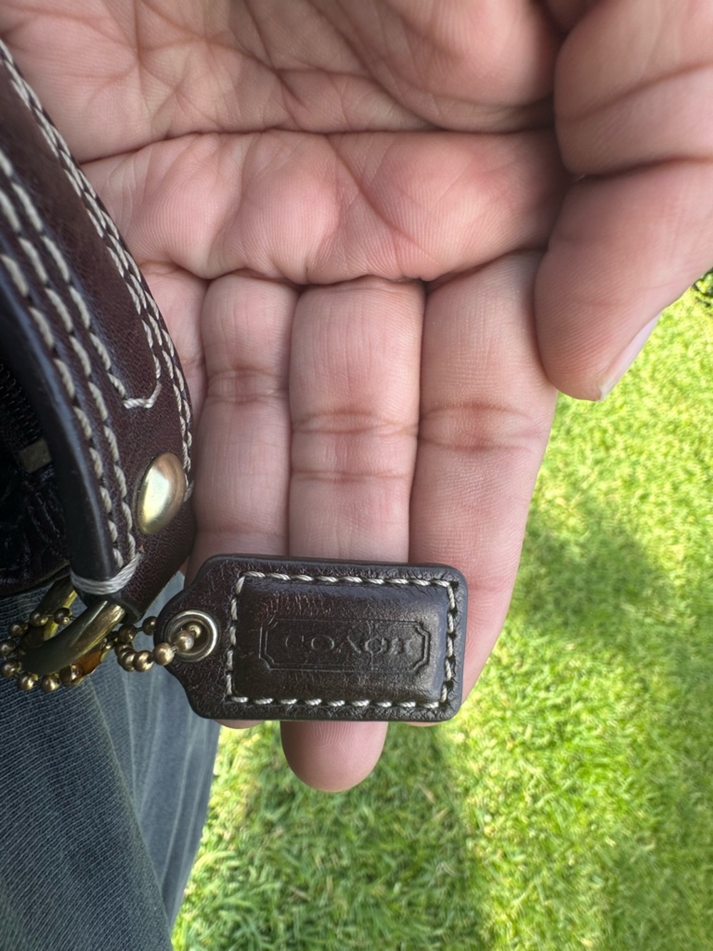 Coach Mini Hobo Bag in Brown and Cream Signature Canvas - Picture 5 of 5